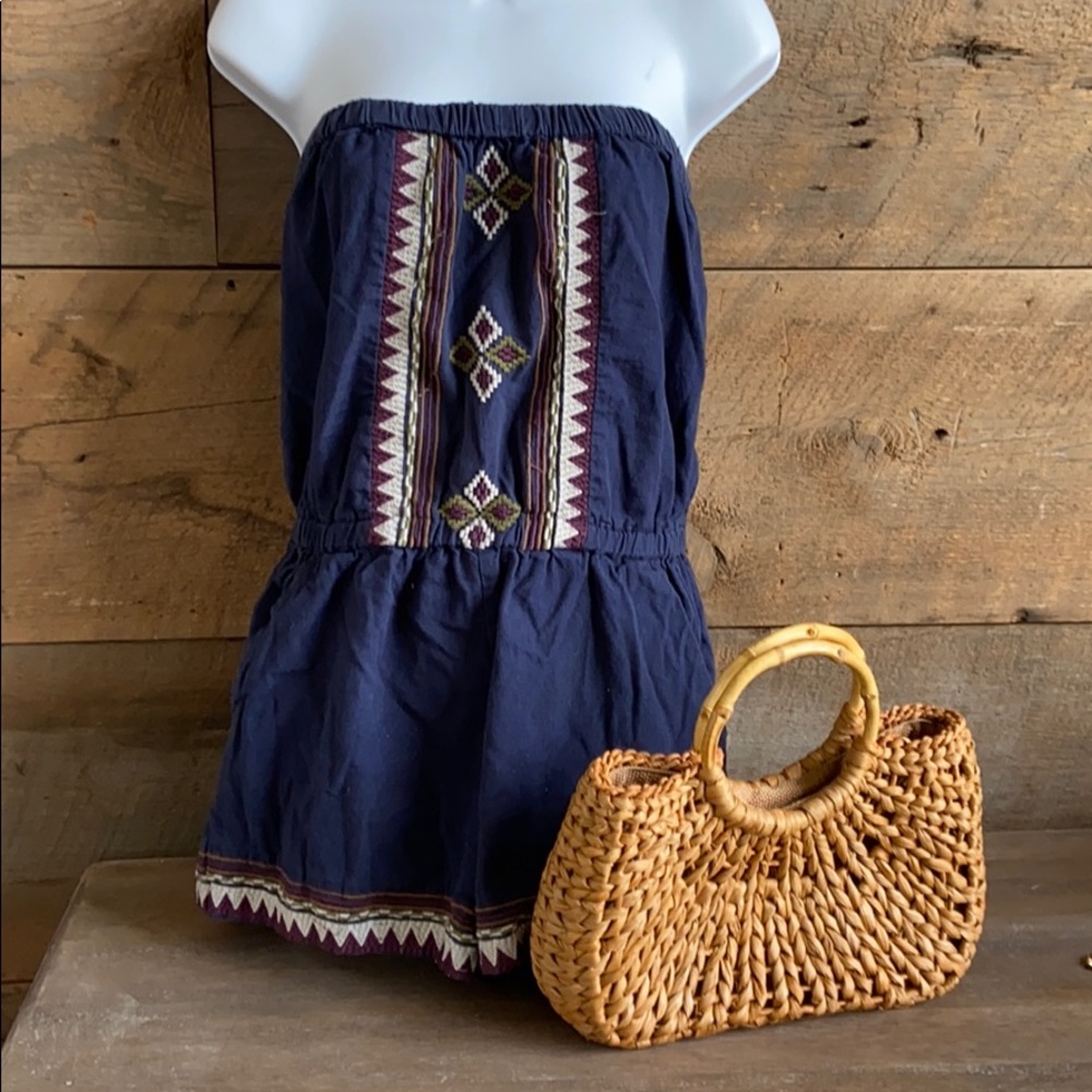 Cute and comfortable strapless romper shorts